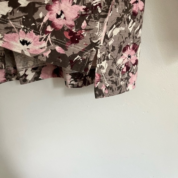 Pure Jill Cotton Floral Print Hi Low Scoop Neck Long Sleeve Top - Picture 4 of 6